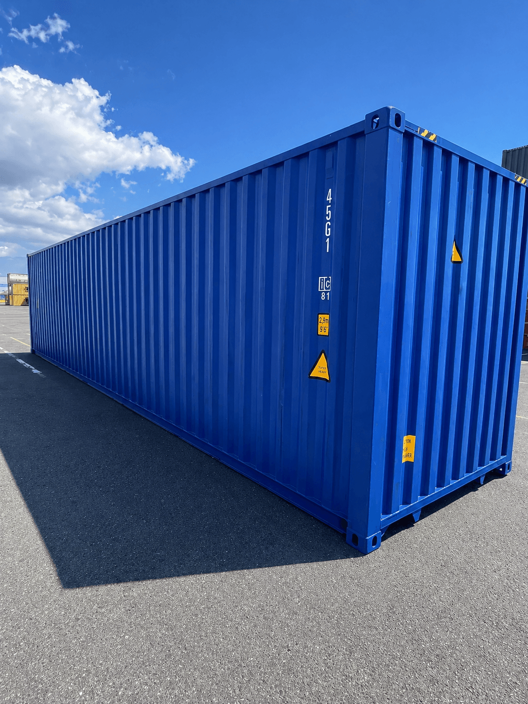 40ft blue shipping container