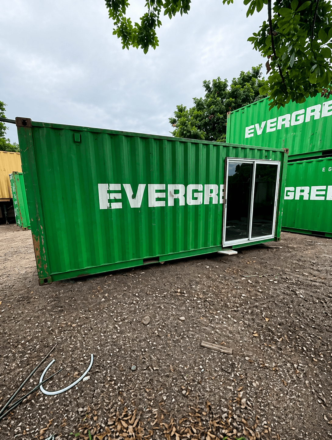 Custom door cut on container