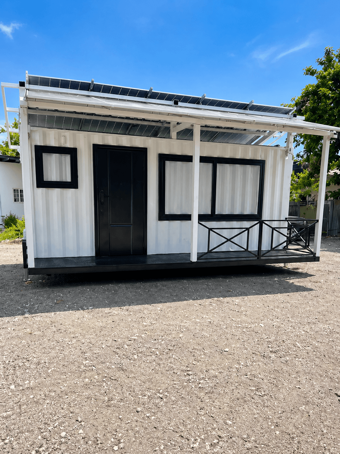 Solar suite front view with porch